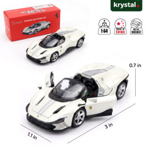 Bburago Ferrari Daytona SP3 1:64 Alloy Model Car - White
