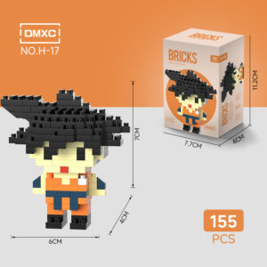 Lele Brother Make a Wise Life Mini Building Blocks - Goku Spiky Hair