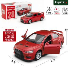 Caipo Mitsubishi Lancer Evolution X 1:41 Alloy Model Cars - Red