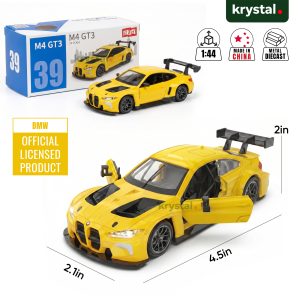 BMW M4 G82, M4 DTM & M4 GT3 Alloy Model Cars - M4 GT3 Yellow 1:44