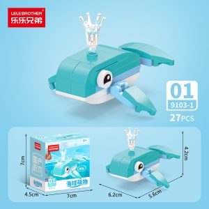 Lele Brothers Ocean Theme 10-in-1 Building Block Set - Whale