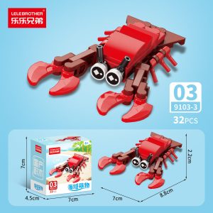 Lele Brothers Ocean Theme 10-in-1 Building Block Set - Lobster