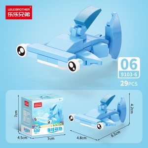 Lele Brothers Ocean Theme 10-in-1 Building Block Set - Hammerhead Shark