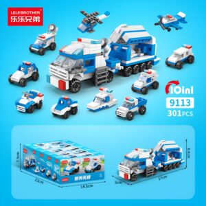 Police Pioneer 10-in-1 Building Block Set - Full Set Box