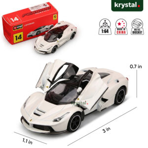 Bburago Ferrari LaFerrari 1:64 Alloy Model Car - White