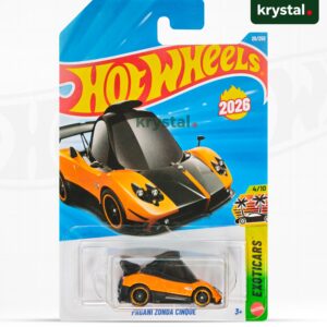 Hot Wheels Pagani Zonda Cinque orange 1:64 scale diecast car from the Mattel Exoticars series