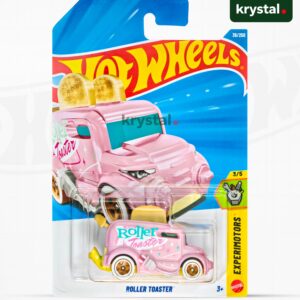 Pink Hot Wheels Roller Toaster die-cast toy car from HW Experimotors series 39/250 with pop-up toast details
