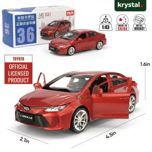 Toyota Corolla Hybrid 1:43 Alloy Model Cars - Red