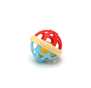 Baby Rattle and Teether Toy for Kids - Rubber Ball