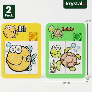 Animal Number Slide Puzzle for Kids - Random 2 Pack