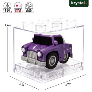 Vintage Diecast Pull-Back Car with Stackable Case 1:64 Alloy Model - Austin A35