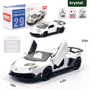 Lamborghini Aventador SVJ 63 1:43 Alloy Model Car - SVJ 63 1:43 White
