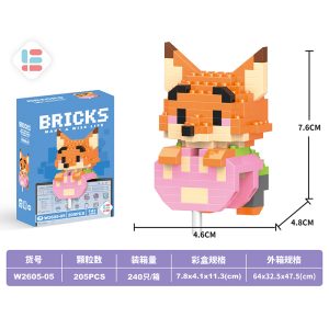 Lele Brother “Make a Wise Life” Micro Building Blocks - Fox Nick Wilde