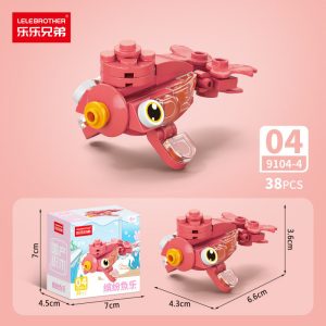 LELE BROTHER 10-in-1 Ocean Life Mini Building Blocks Toy Set - Goldfish