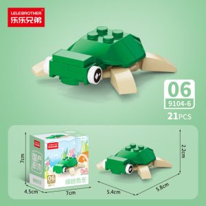 LELE BROTHER 10-in-1 Ocean Life Mini Building Blocks Toy Set - Sea Turtle