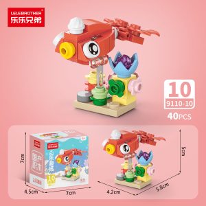 Lele Brothers 10-in-1 Underwater World Building Blocks – Sea Creature & Fish Toy Set - Goldfish