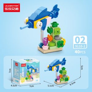 Lele Brothers 10-in-1 Underwater World Building Blocks – Sea Creature & Fish Toy Set - Swordfish