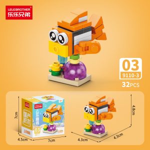 Lele Brothers 10-in-1 Underwater World Building Blocks – Sea Creature & Fish Toy Set - Clownfish