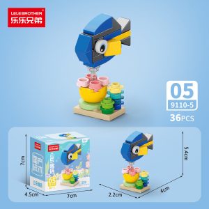 Lele Brothers 10-in-1 Underwater World Building Blocks – Sea Creature & Fish Toy Set - Blue Tang