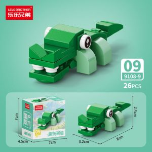 Lele Brothers 10-in-1 Animal Building Blocks - DIY Safari Series Educational Toy Set For Kids - Crocodile