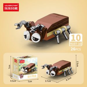 LELE BROTHER 10-in-1 Insect Mini Building Blocks Toy Set - Cockroach
