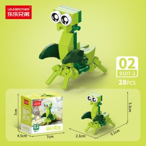 LELE BROTHER 10-in-1 Insect Mini Building Blocks Toy Set - Praying Mantis