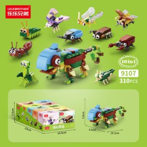 LELE BROTHER 10-in-1 Insect Mini Building Blocks Toy Set