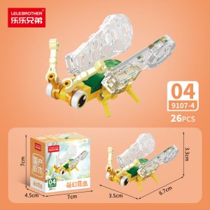 LELE BROTHER 10-in-1 Insect Mini Building Blocks Toy Set - Dragonfly