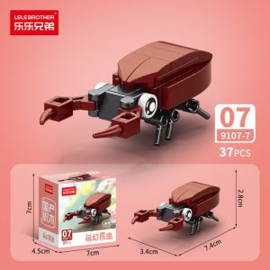 LELE BROTHER 10-in-1 Insect Mini Building Blocks Toy Set - Stag Beetle