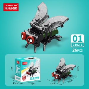 Lele Brothers Little Bug 10-in-1 Insect Building Blocks Toy Set - Fly