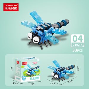 Lele Brothers Little Bug 10-in-1 Insect Building Blocks Toy Set - Dragonfly