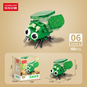 Lele Brothers Little Bug 10-in-1 Insect Building Blocks Toy Set - Cicada