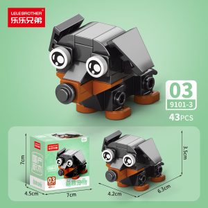Lele Brothers 10-in-1 Cute Pets Mini Bricks Building Block Toy Kit - Dachshund