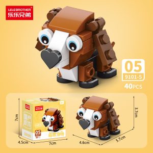 Lele Brothers 10-in-1 Cute Pets Mini Bricks Building Block Toy Kit - Beagle