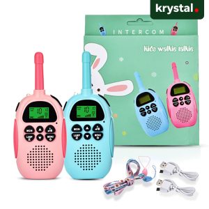 Kids Rechargeable Walkie Talkie Set - 3KM Long Range Wireless Toy Intercom for Boys & Girls