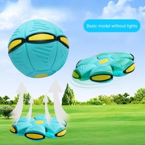 Magic Flying Saucer Ball - Kids 2-in-1 Transforming UFO Toy - Sky Blue Ball