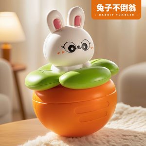 Cute Cartoon Baby Roly-Poly Teether Ball - Rabbit Tumbler
