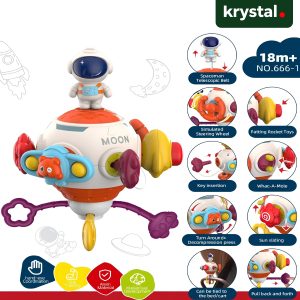 Montessori Astronaut Busy Ball | Baby Hand Grasping Toy